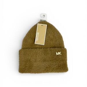 Michael Kors Logo Cuff Beanie Winter Hat Camel NWT